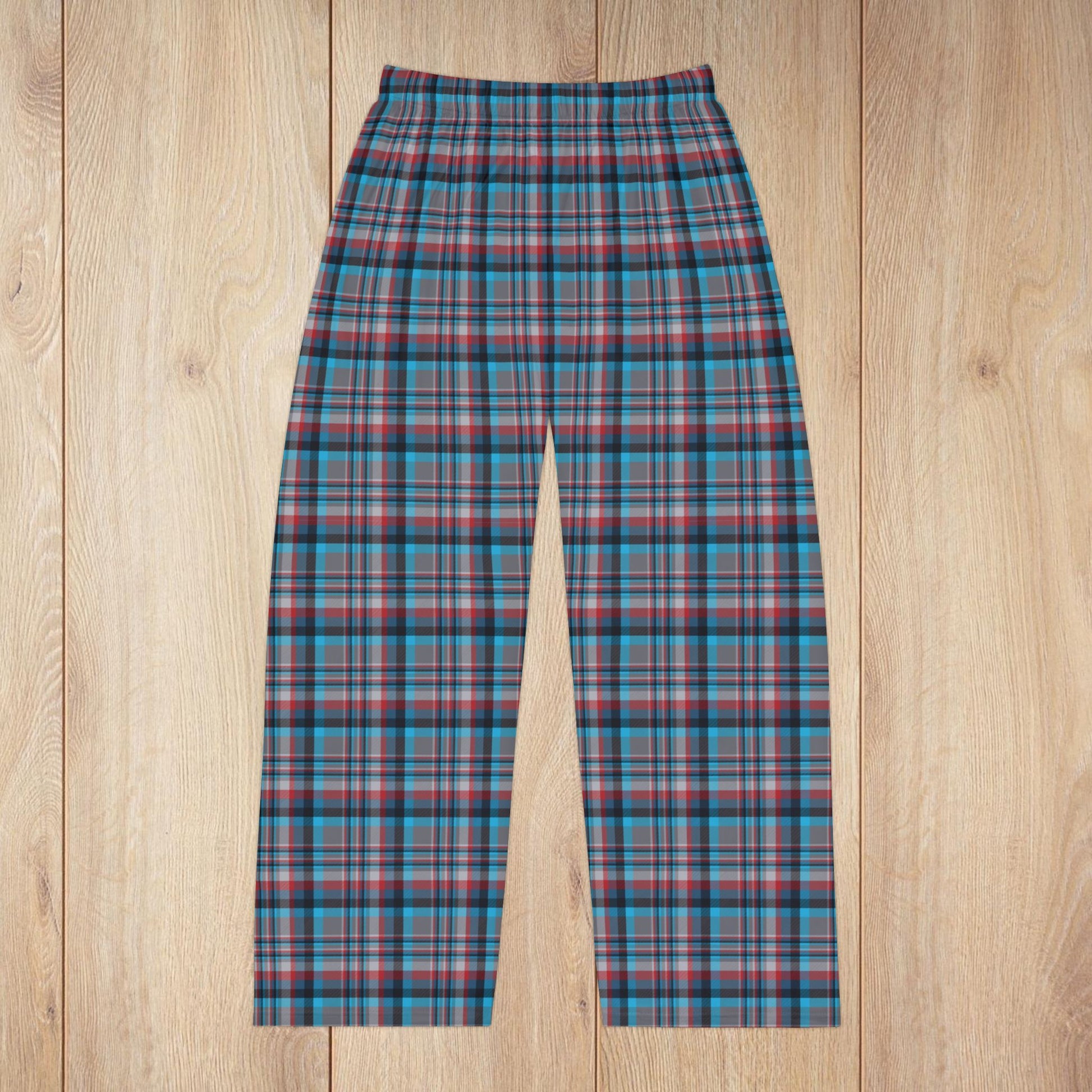 Men’s Grey, Blue & Red Orlando FL Plaid Pajama Pants
