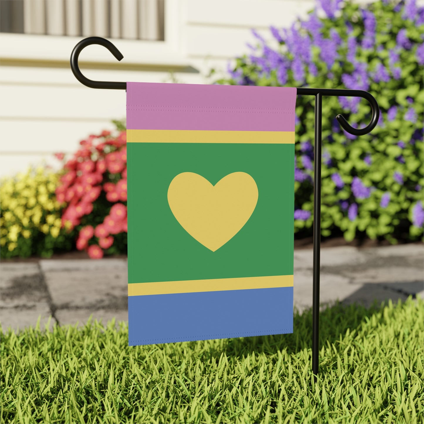 12'' × 18'' Polyromantic Pride Heart Garden Flag Banner