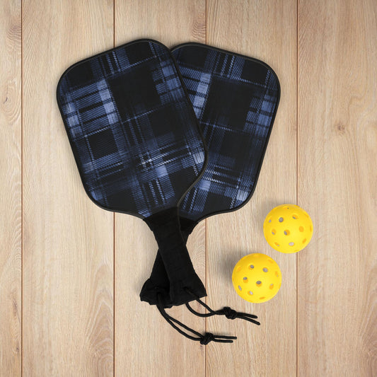 Blue & Black Plaid Pickleball Paddles
