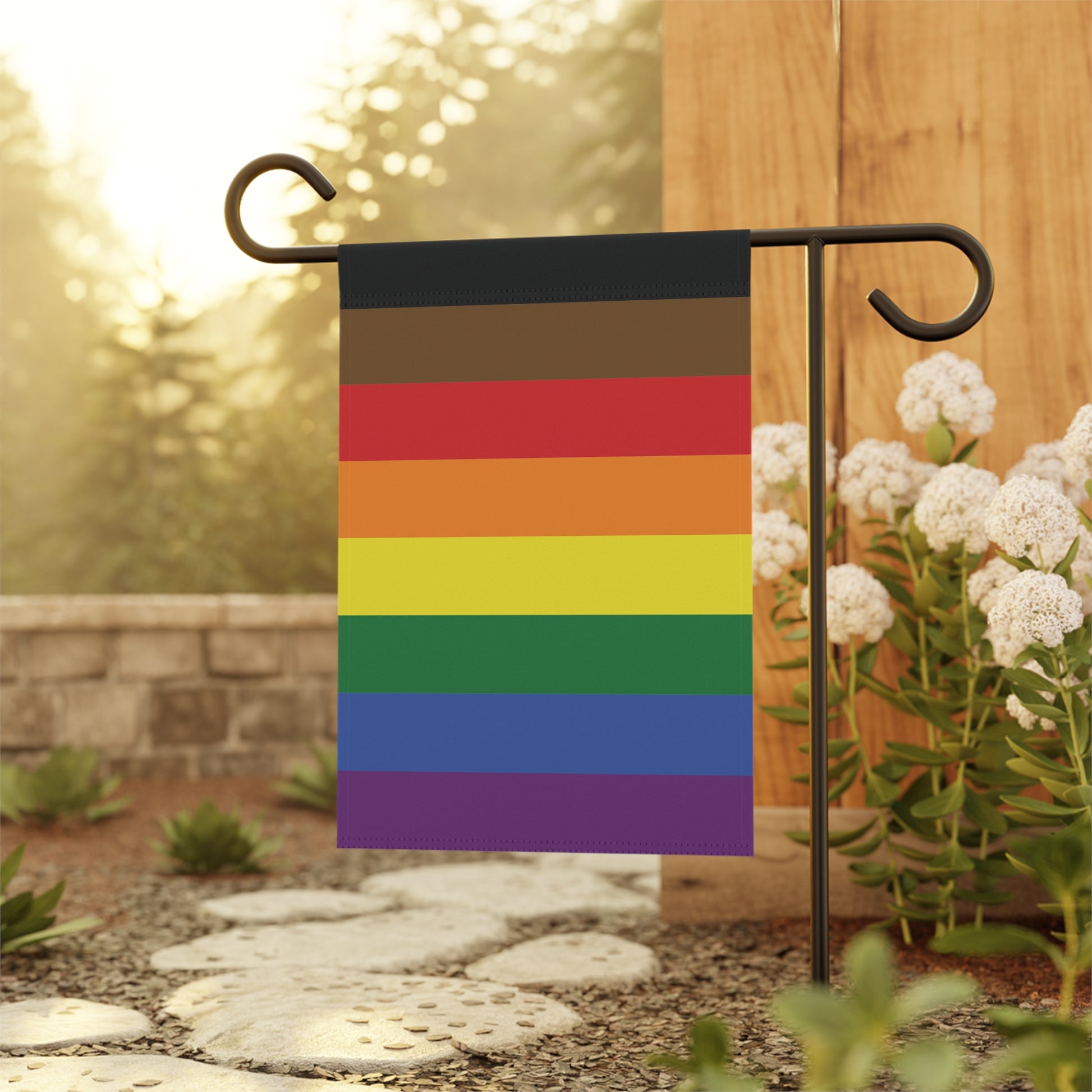 PoC Rainbow Pride Garden Flag Banner