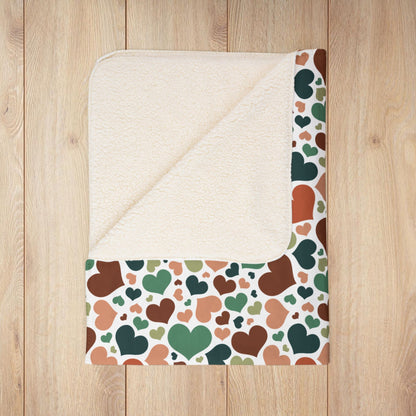 Nebulasexual Pride Valentine’s Day Hearts Fleece Sherpa Blanket