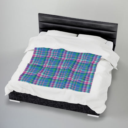 Polysexual Pride Plaid Velveteen Plush Blanket
