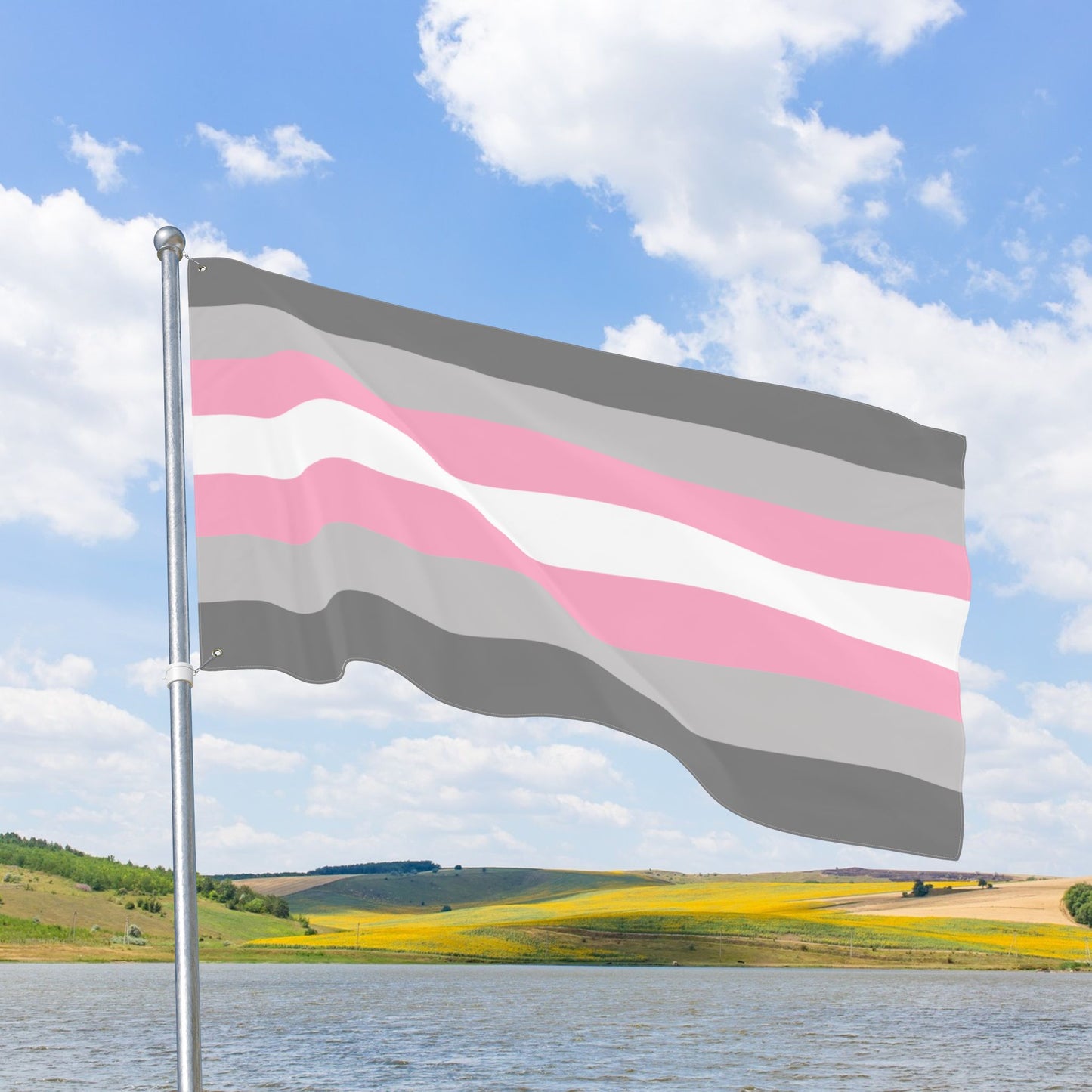 Demigirl Double-Sided Pride Flag with Grommets
