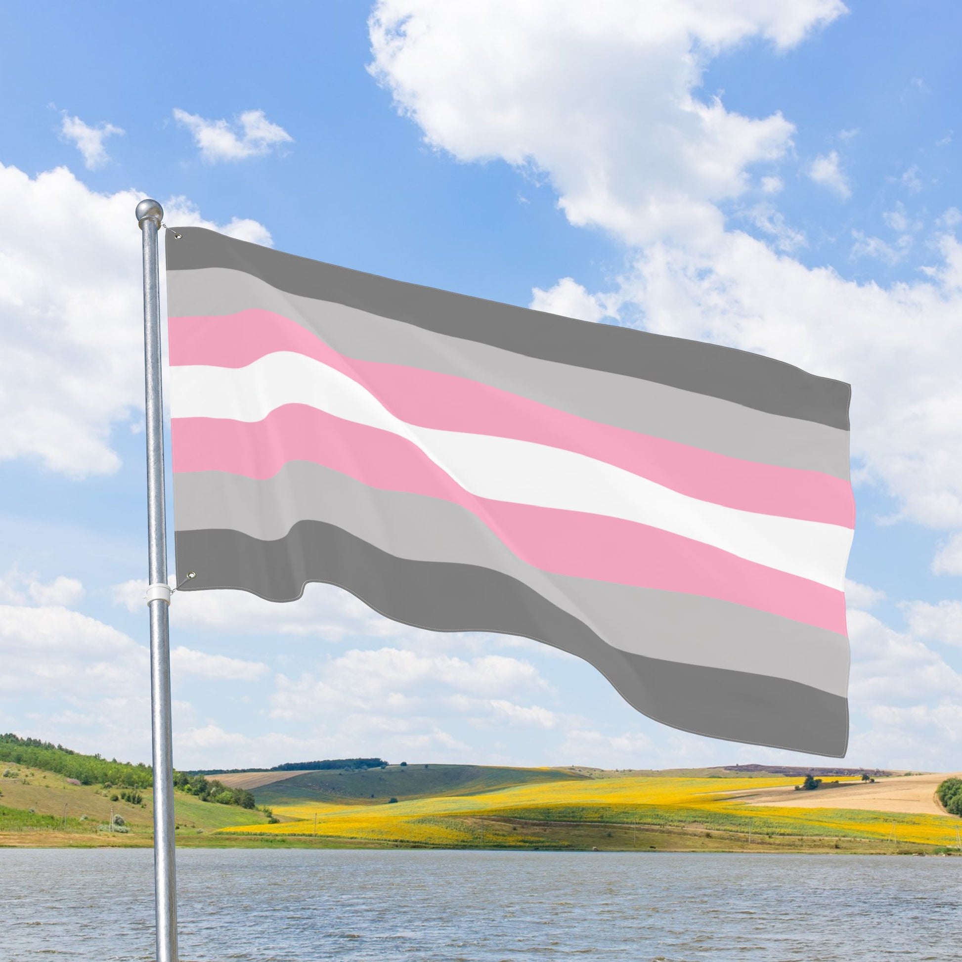 Demigirl Double-Sided Pride Flag with Grommets