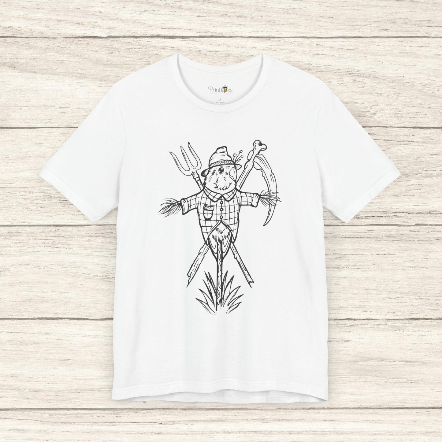 Scarecrow Lovebird, Line Art Tee