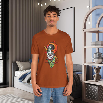 Bride of Frankenstein Lovebird, Hand-Drawn & Hand-Colored Tee