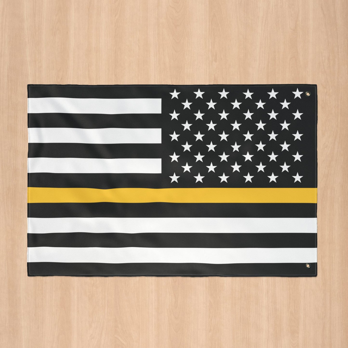 USA Thin Gold Line American Flag with Grommets