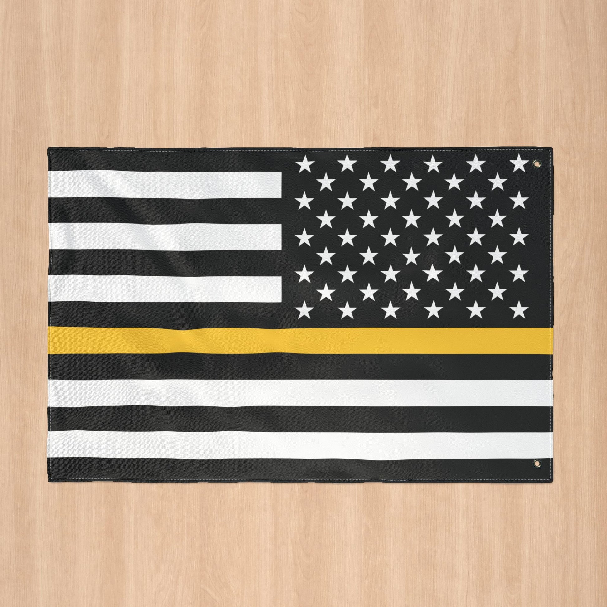 USA Thin Gold Line American Flag with Grommets