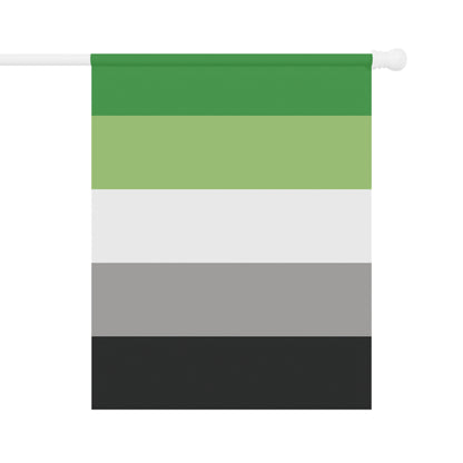 Aromantic Pride Garden Flag Banner