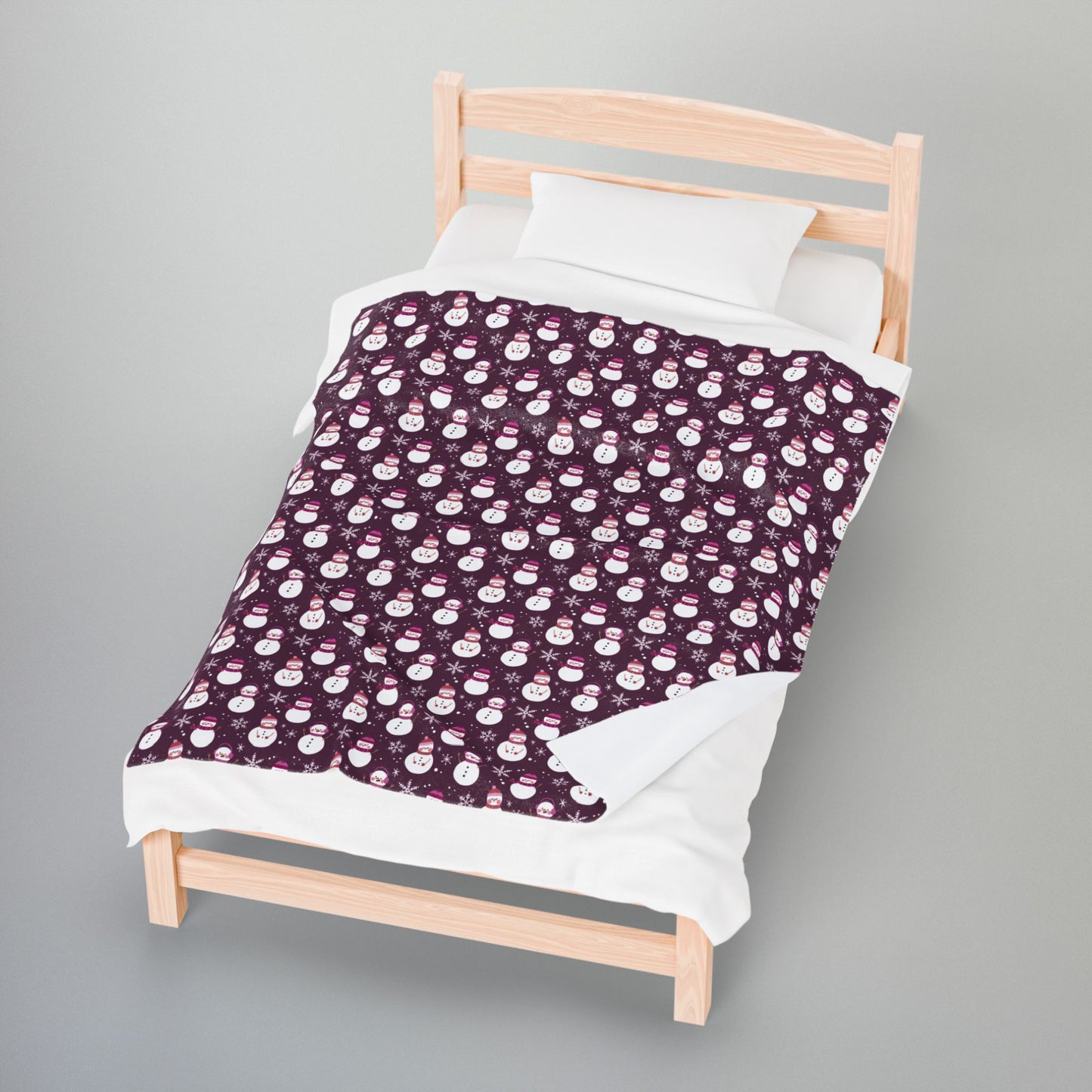 Lesbian Pink Pride Snowmen Velveteen Plush Blanket