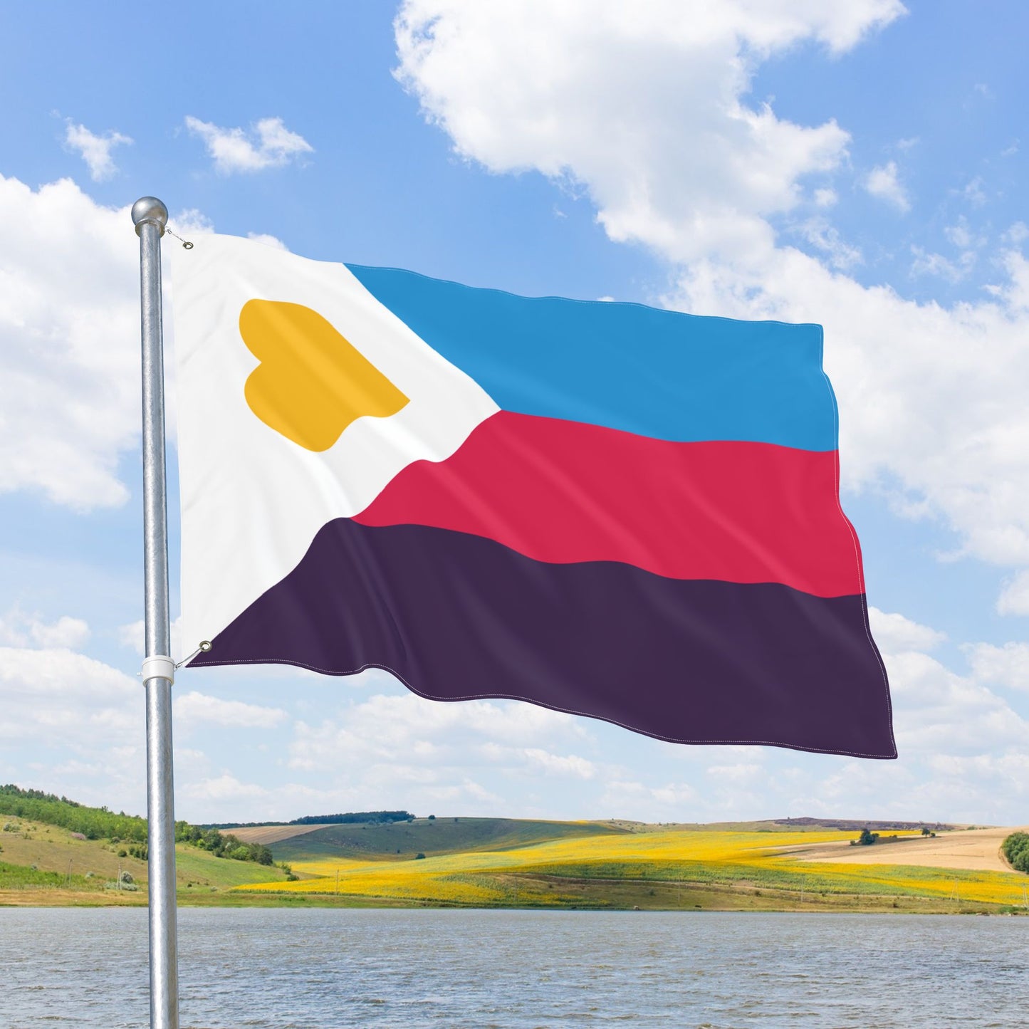 Polyamory Pride Flag with Grommets