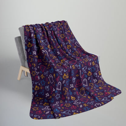 Polyamory Pride Halloween Fleece Sherpa Blanket