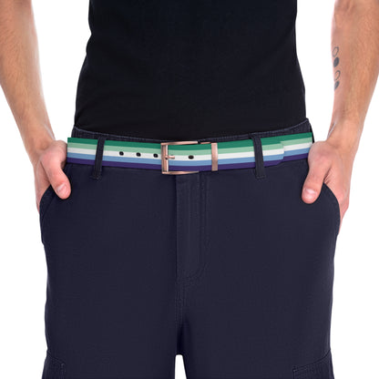 Gay Men Pride 5-Stripe Flag Belt