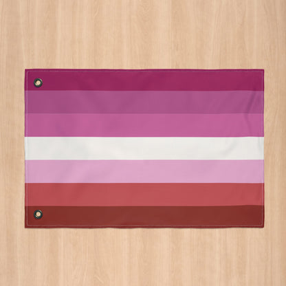 Lesbian Pink Pride Flag with Grommets