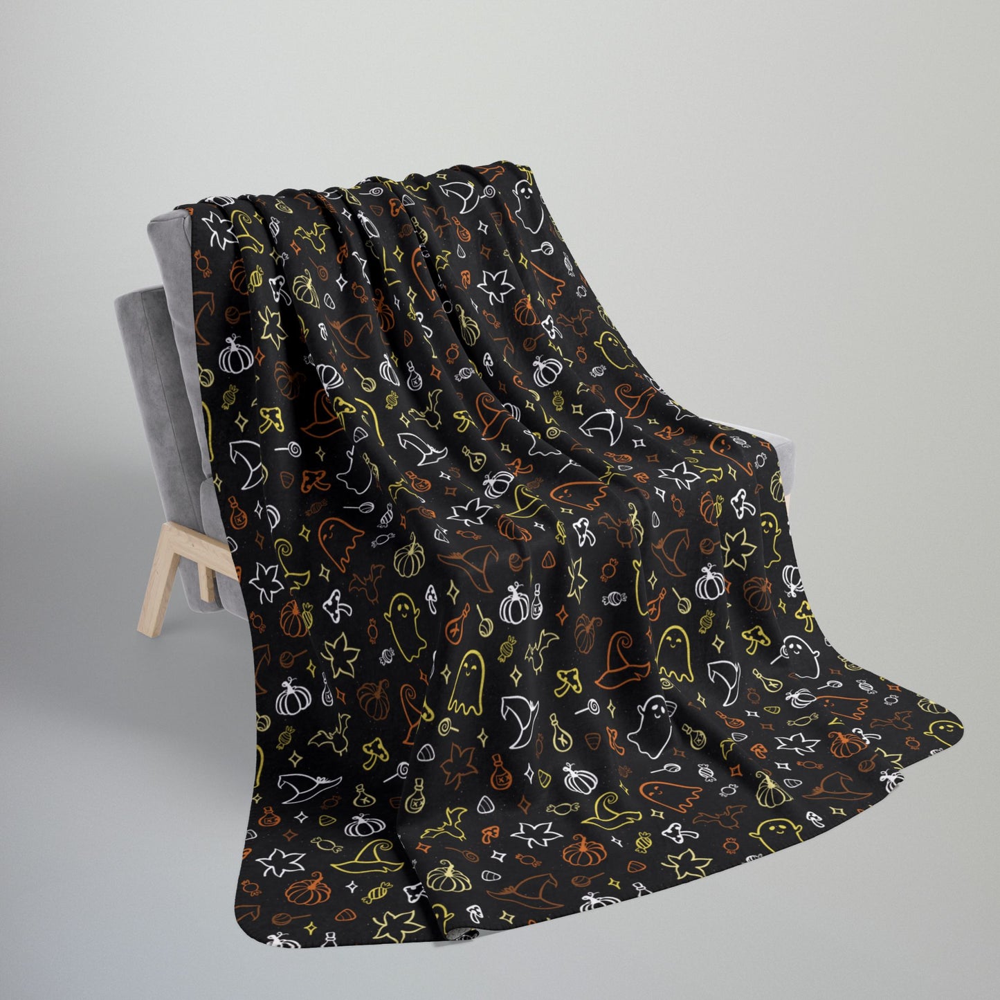 Bear Pride Halloween Fleece Sherpa Blanket