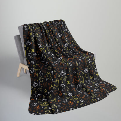 Bear Pride Halloween Fleece Sherpa Blanket