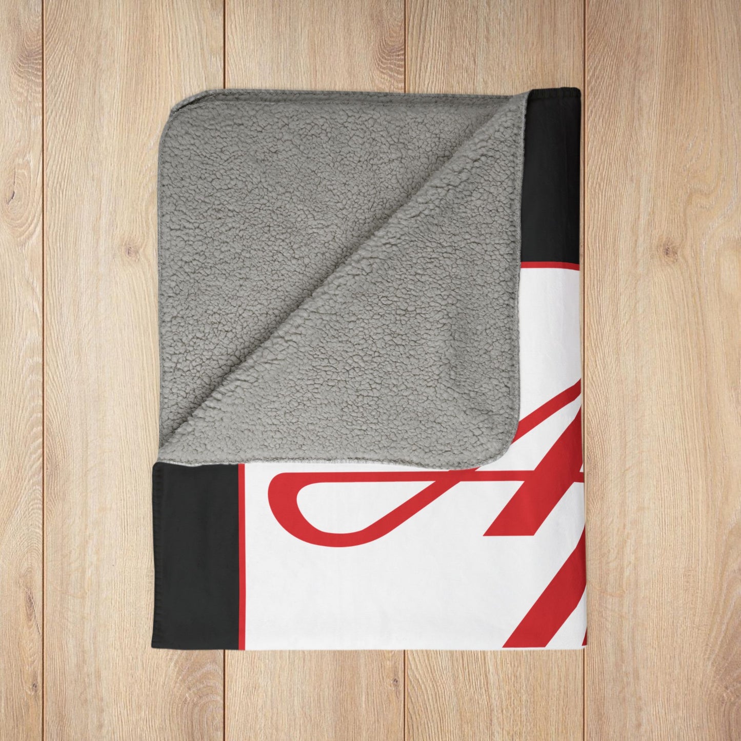 AMC Square Logo Black Fleece Sherpa Blanket