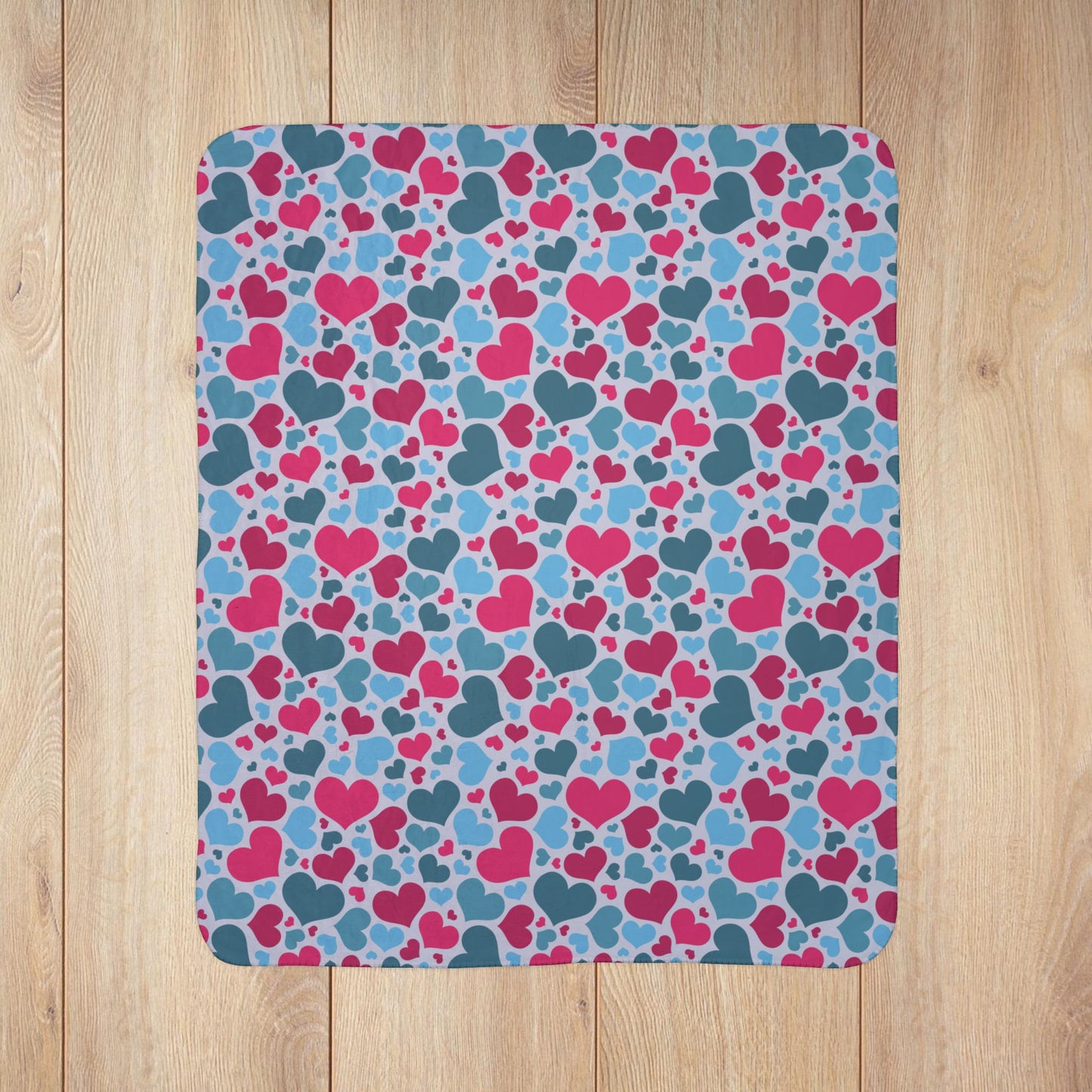 Sapiosexual Pride Valentine’s Day Hearts Grey Fleece Sherpa Blanket