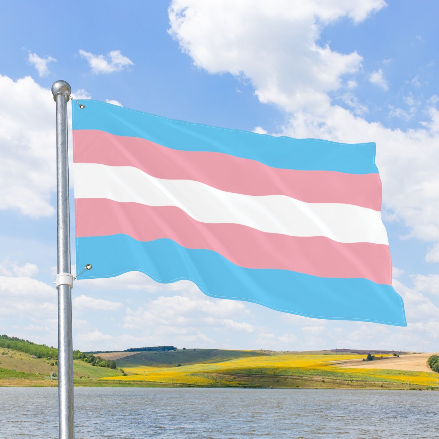 Transgender Pride Flag with Grommets