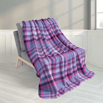 50" × 60" Omnisexual Pride Plaid Fleece Sherpa Blanket