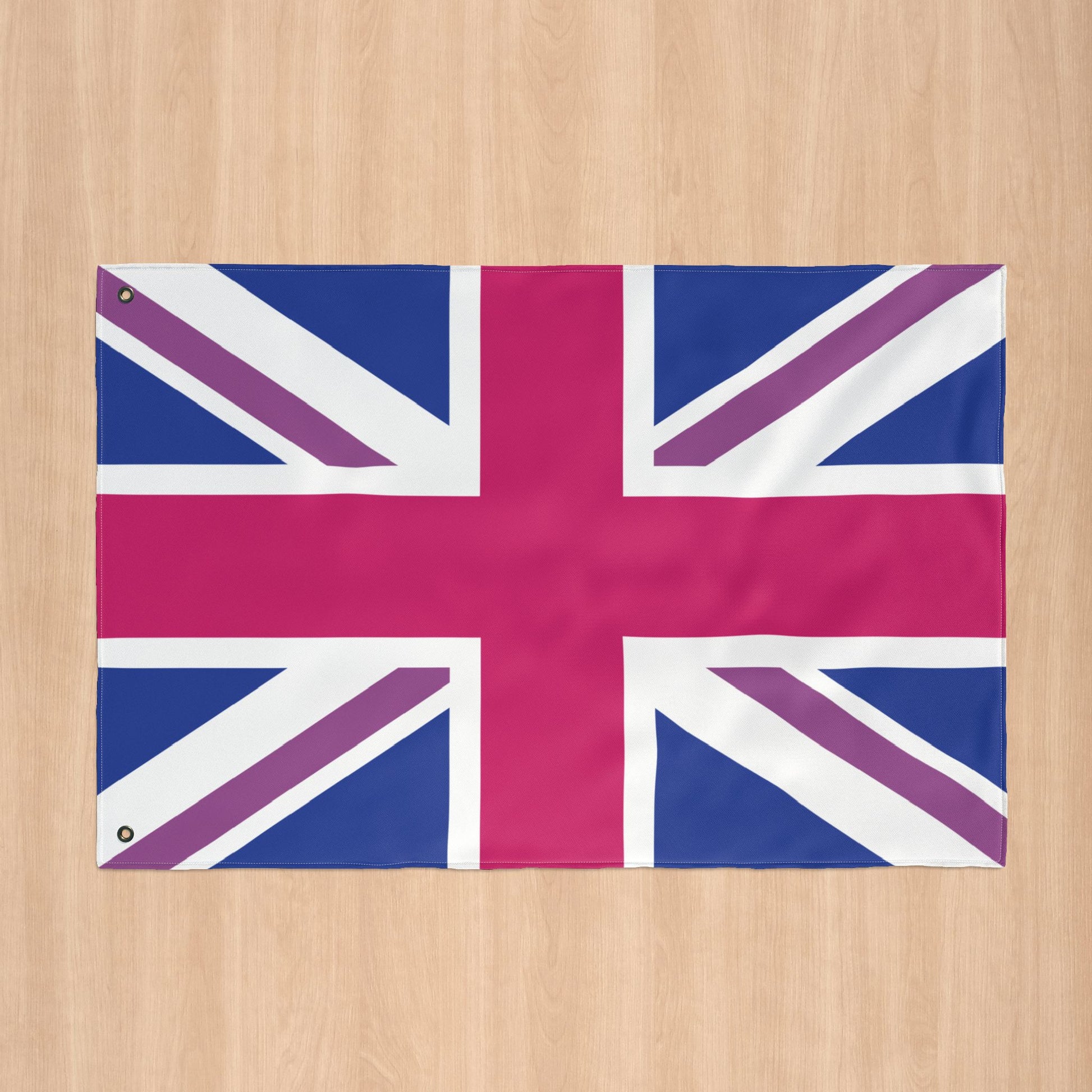 UK Bisexual Pride Flag with Grommets