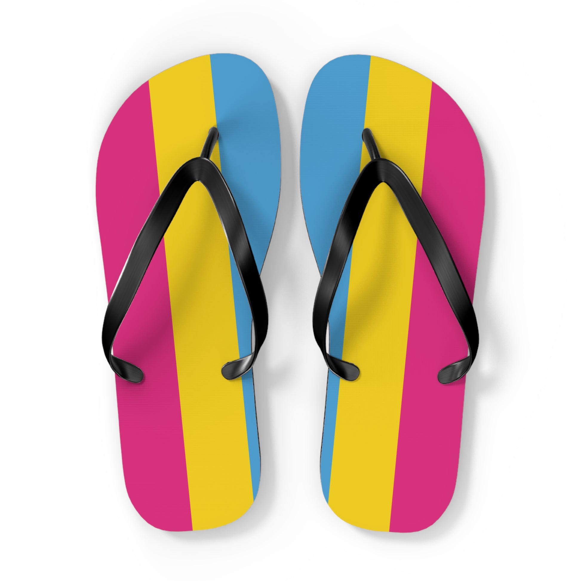 Pansexual Pride Flip Flops