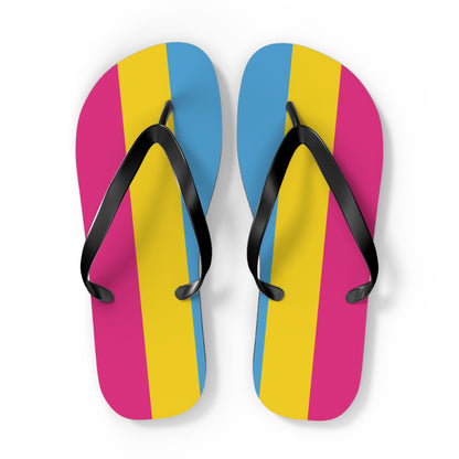 Pansexual Pride Flip Flops