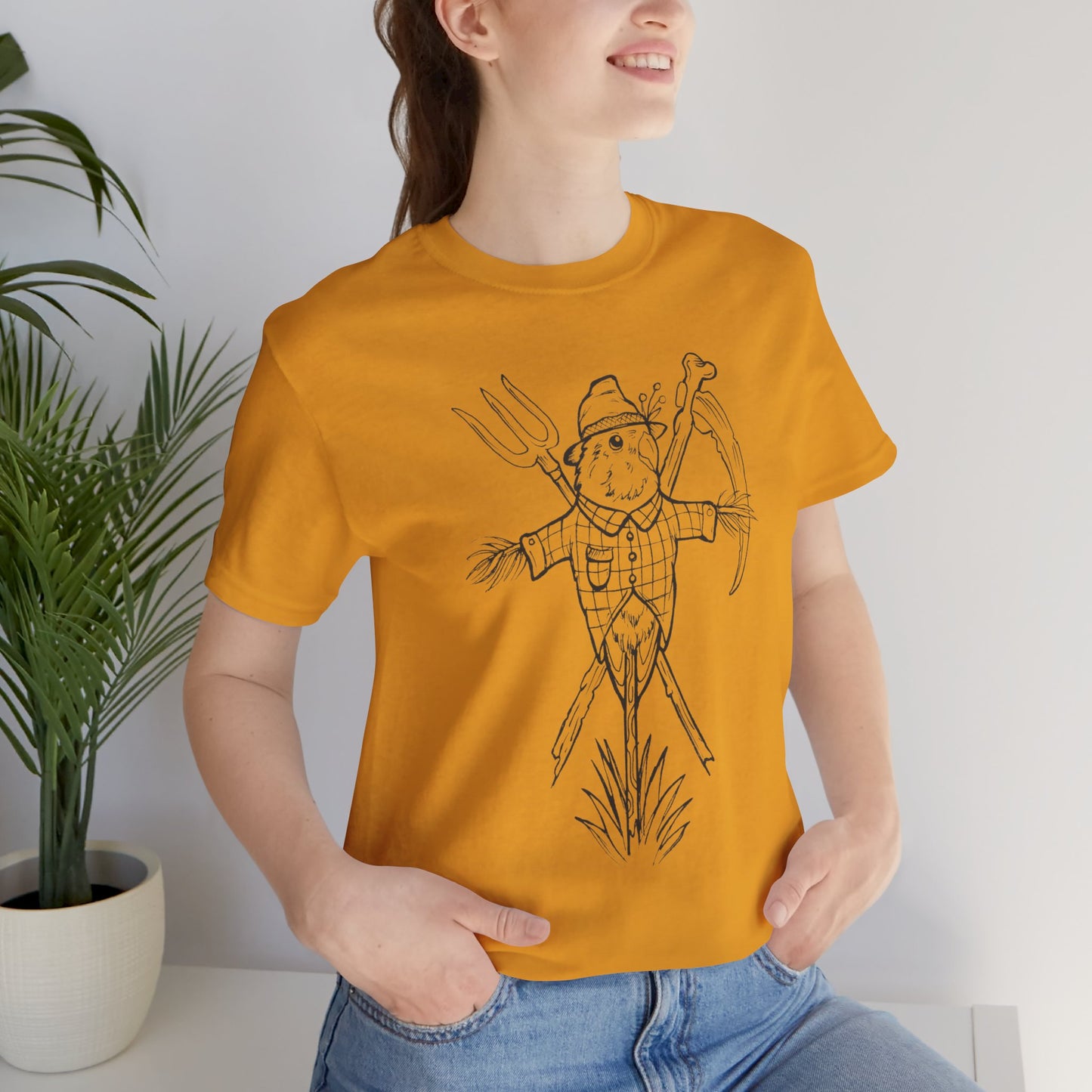 Scarecrow Lovebird, Line Art Tee