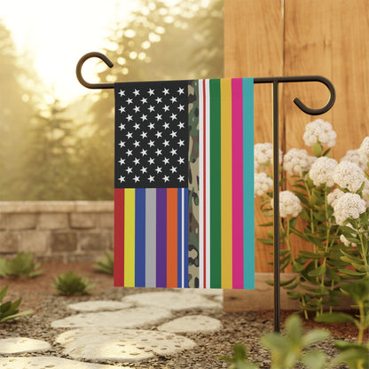 24.5'' × 32'' USA All Thin Lines American Garden Flag Banner