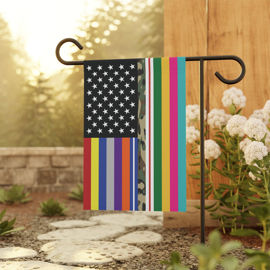 24.5'' × 32'' USA All Thin Lines American Garden Flag Banner