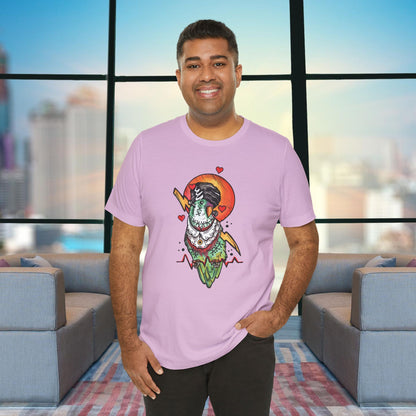 Bride of Frankenstein Lovebird, Hand-Drawn & Hand-Colored Tee