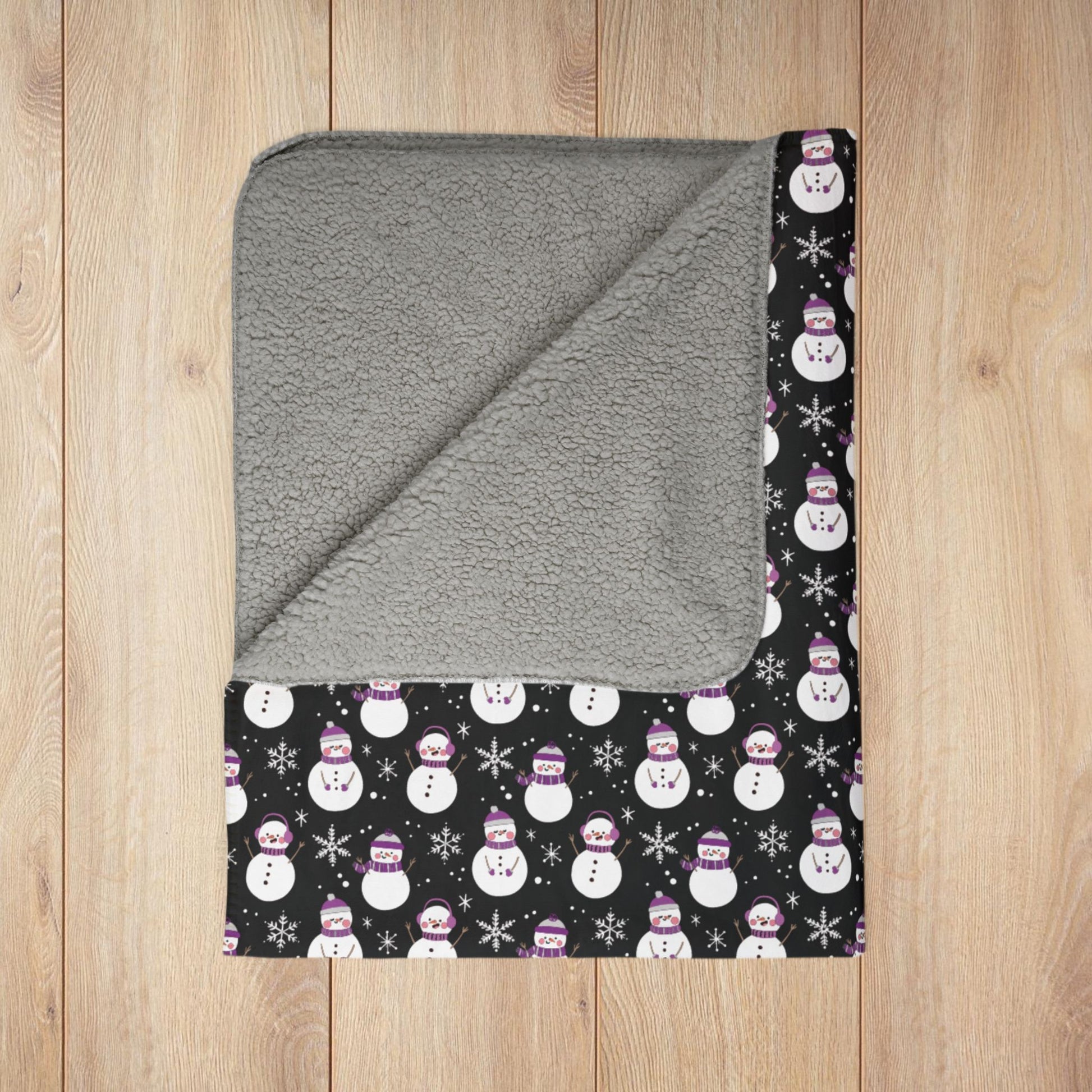 Demisexual Pride Snowman Fleece Sherpa Blanket