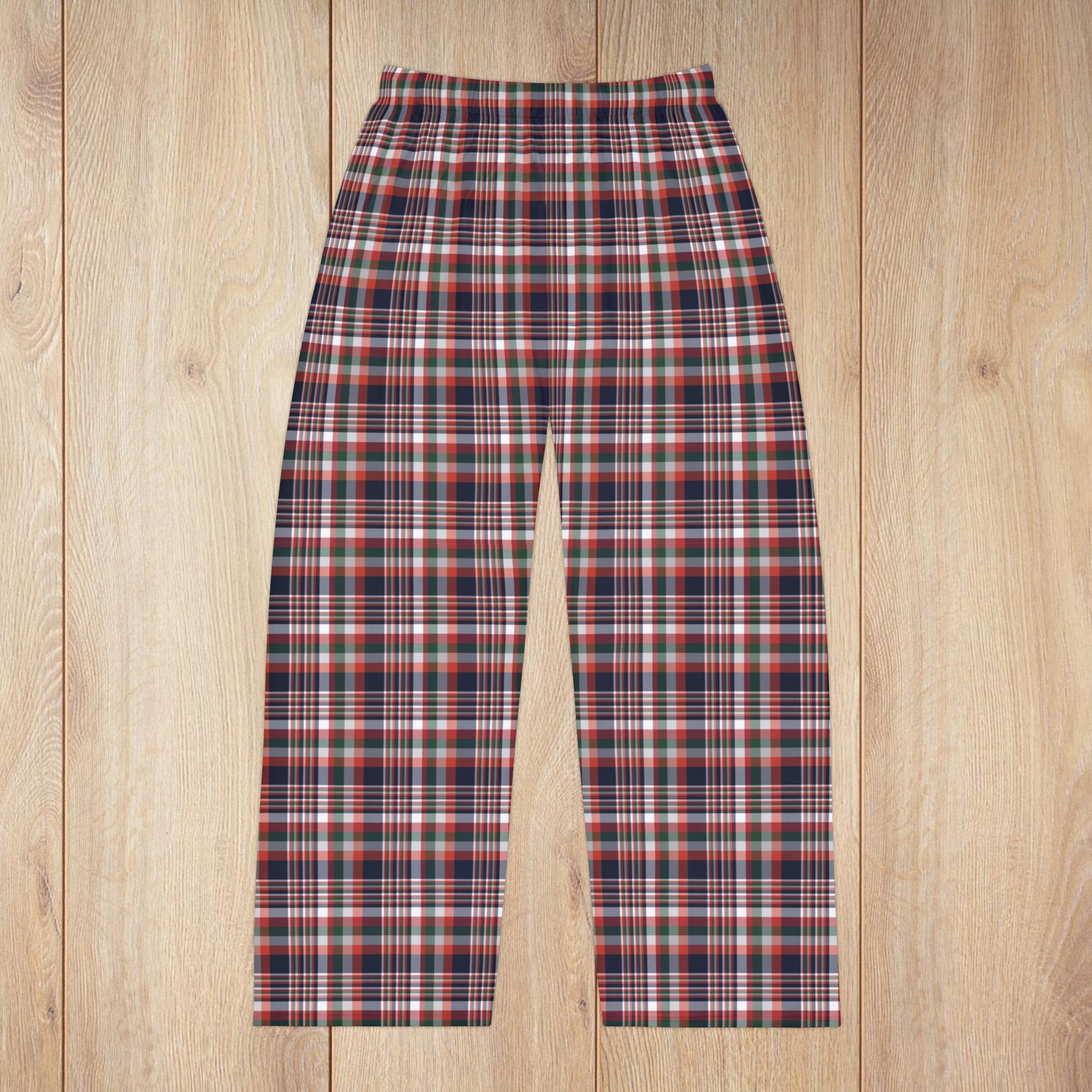 Men’s Blue & Orange Chicago IL Plaid Pajama Pants