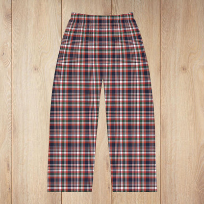 Men’s Blue & Orange Chicago IL Plaid Pajama Pants