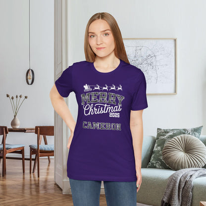 Team Purple Custom Christmas Pride Plaid Pajama Tee Top