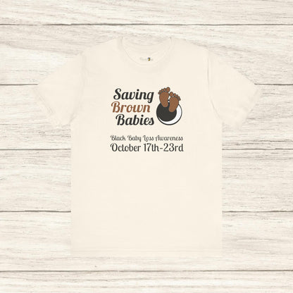 Quietly United in Loss Together Non-Profit / Saving Brown Babies Charity Tee, Pregnancy & Infant Loss Awareness