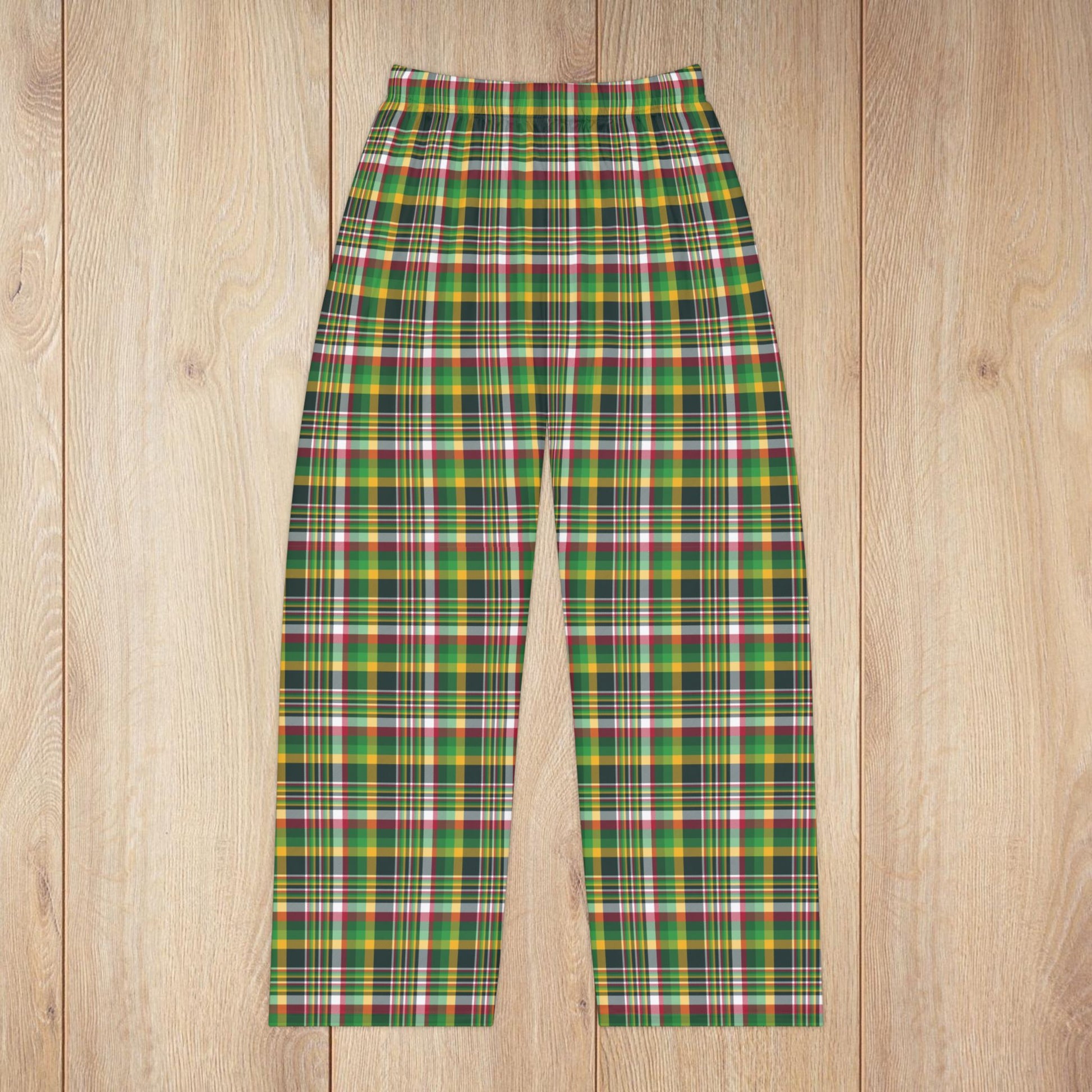 Women’s Christmas Green and Gold Green Bay WI Plaid Pajama Pants