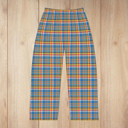 Men’s Brown, Red & Blue Ohio Plaid Pajama Pants