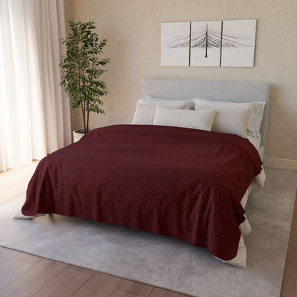 60" × 80" Beige Red Buffalo Plaid Gingham Fleece Sherpa Blanket