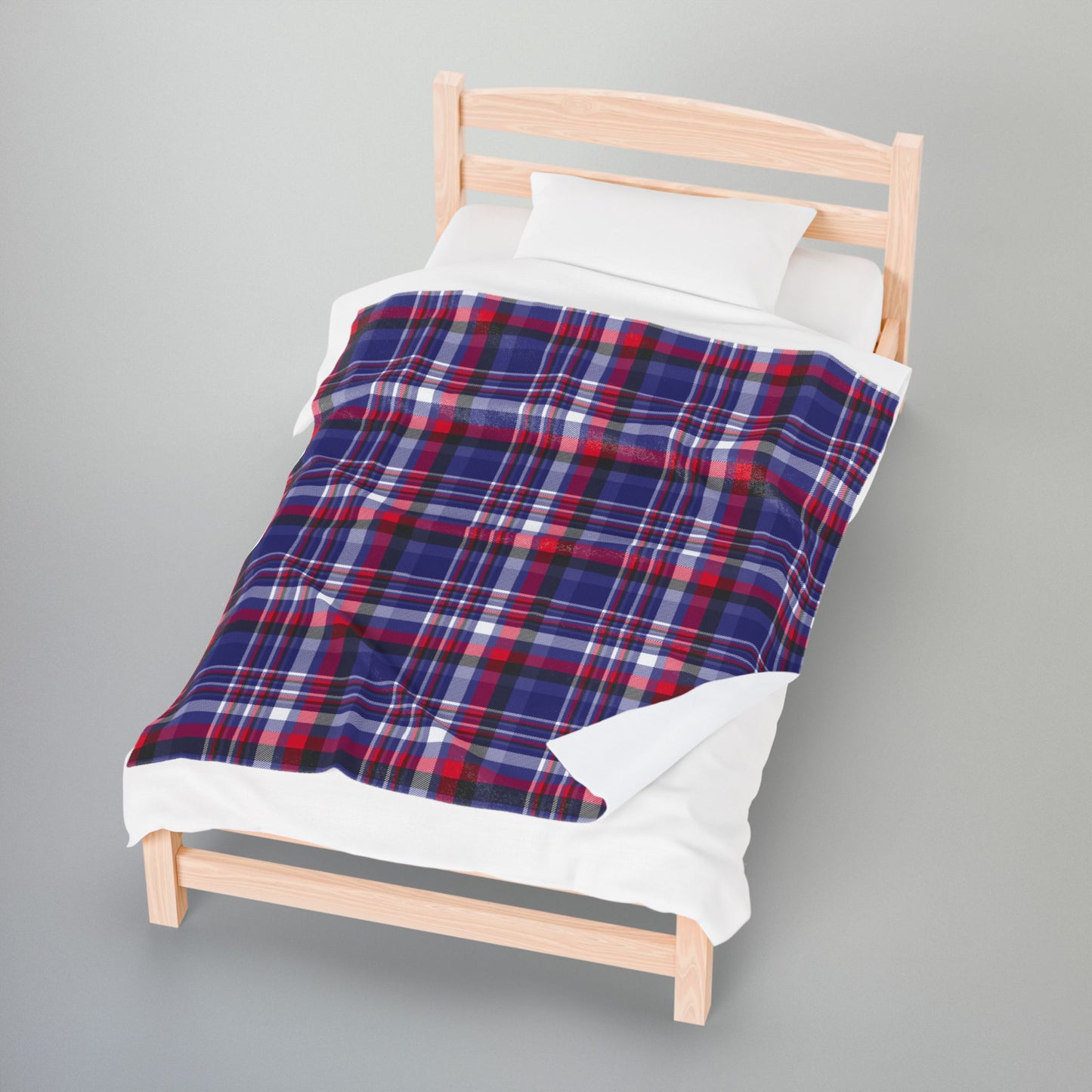 Leather Pride Plaid Velveteen Plush Blanket