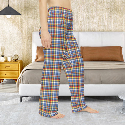 Women’s Blue, White, Yellow & Red Gurnee IL Pajama Pants