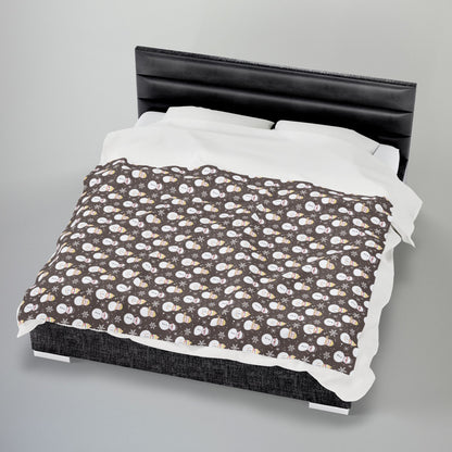 Pangender Pride Snowmen Velveteen Plush Blanket