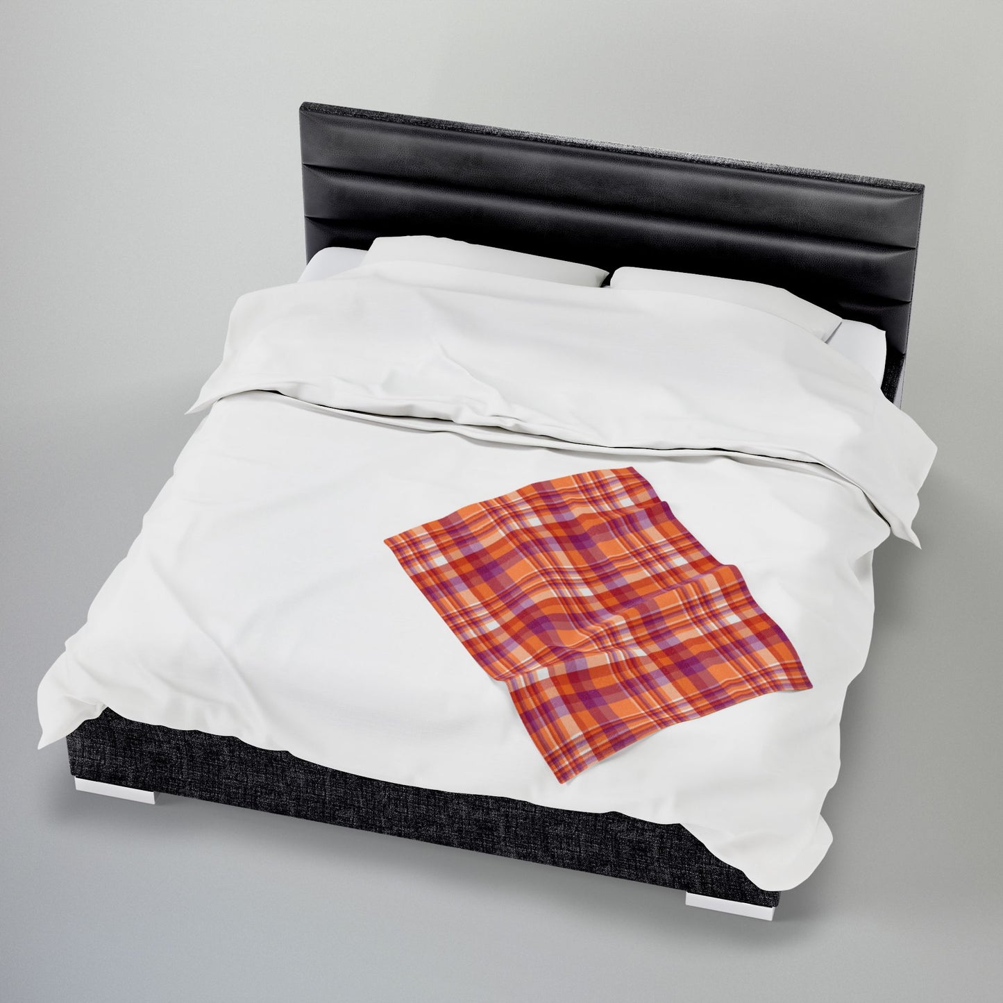 Lesbian Pride Plaid Velveteen Plush Blanket