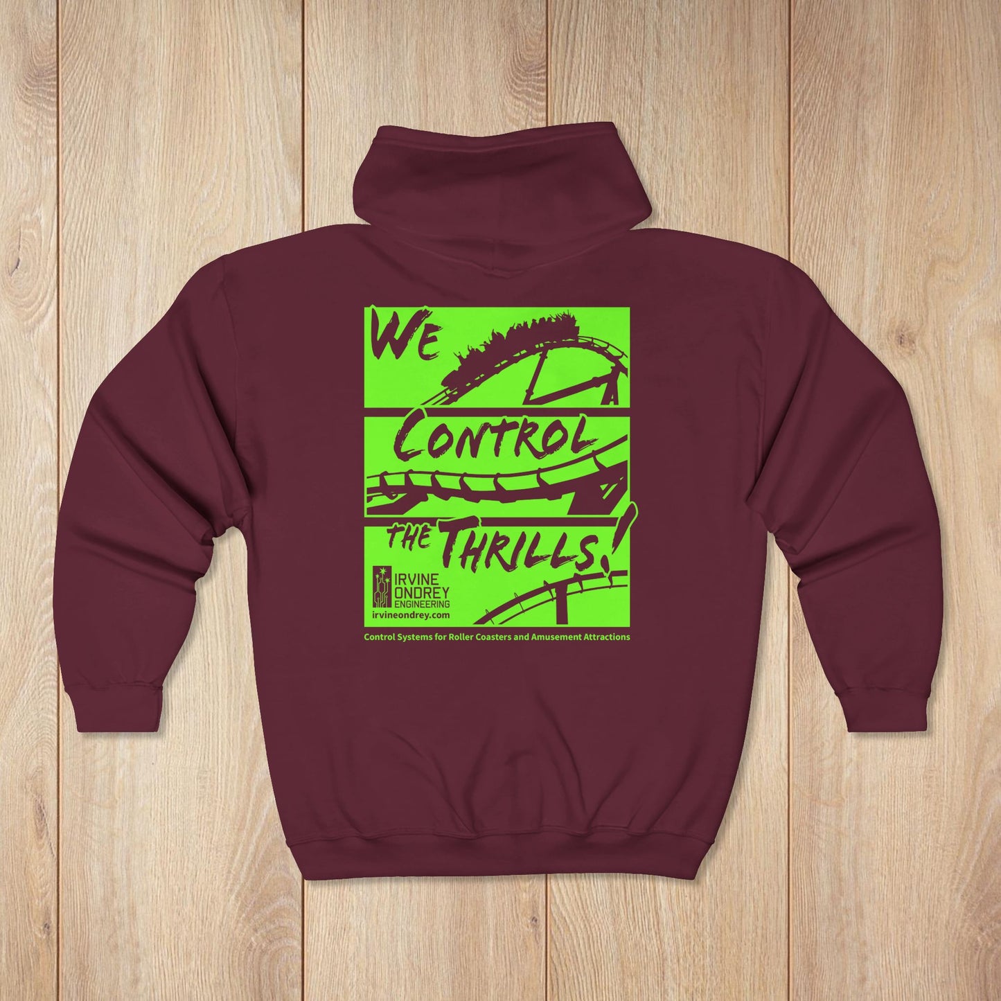 Maroon OG Steelie Zip Hoodie • Irvine Ondrey Engineering