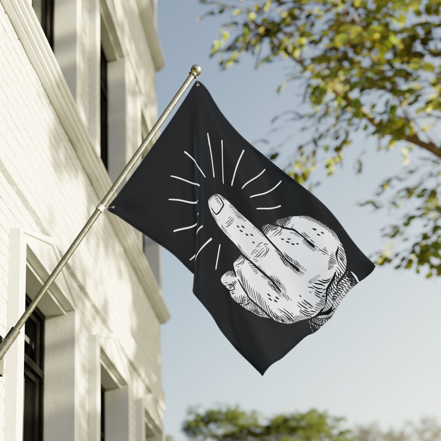 36'' × 60'' Middle Finger Flip-Off Flag, with Left or Right Side Grommets