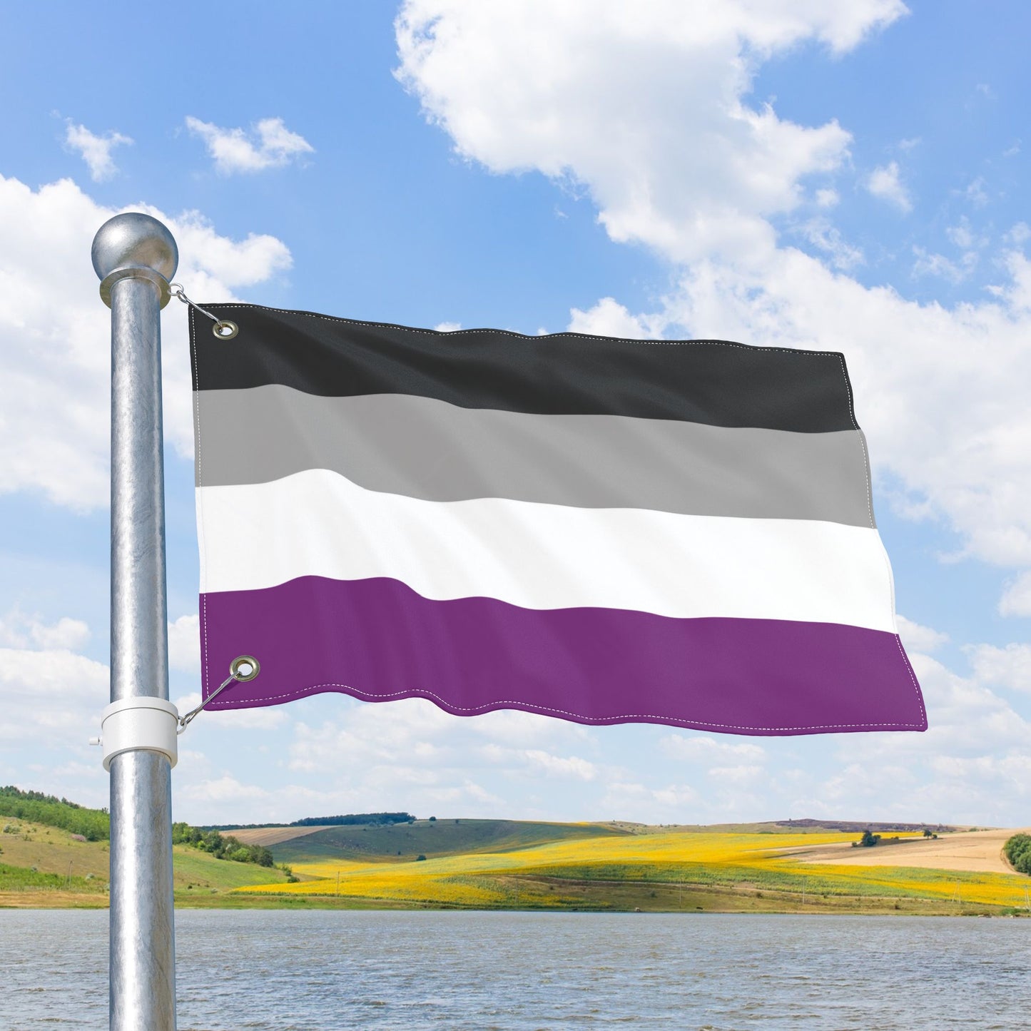 Asexual Pride Flag with Grommets