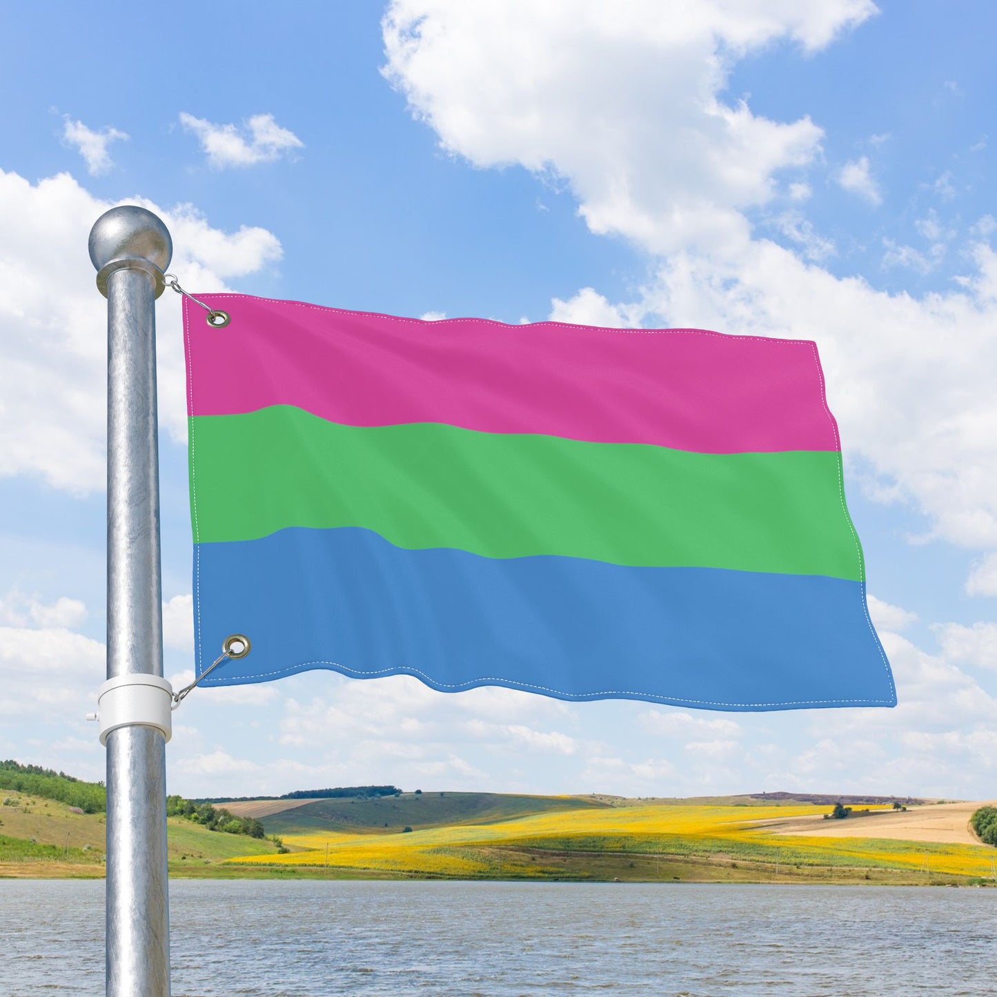 Polysexual Pride Flag with Grommets