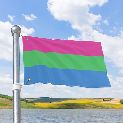 Polysexual Pride Flag with Grommets