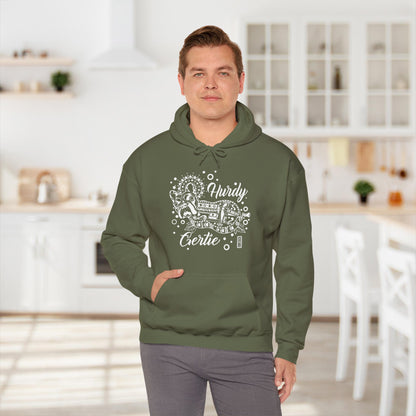 Hurdy Gertie Hooded Sweatshirt, Frenchton Dog Line Art Hoodie