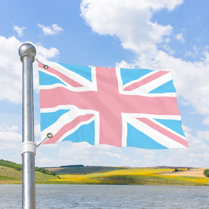 UK Transgender Pride Flag with Grommets